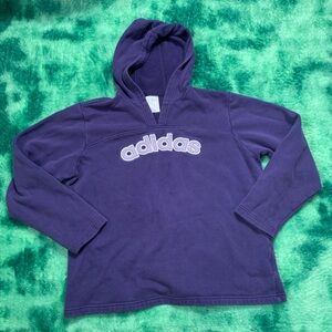 2000s Adidas stitched Purple Hoodie